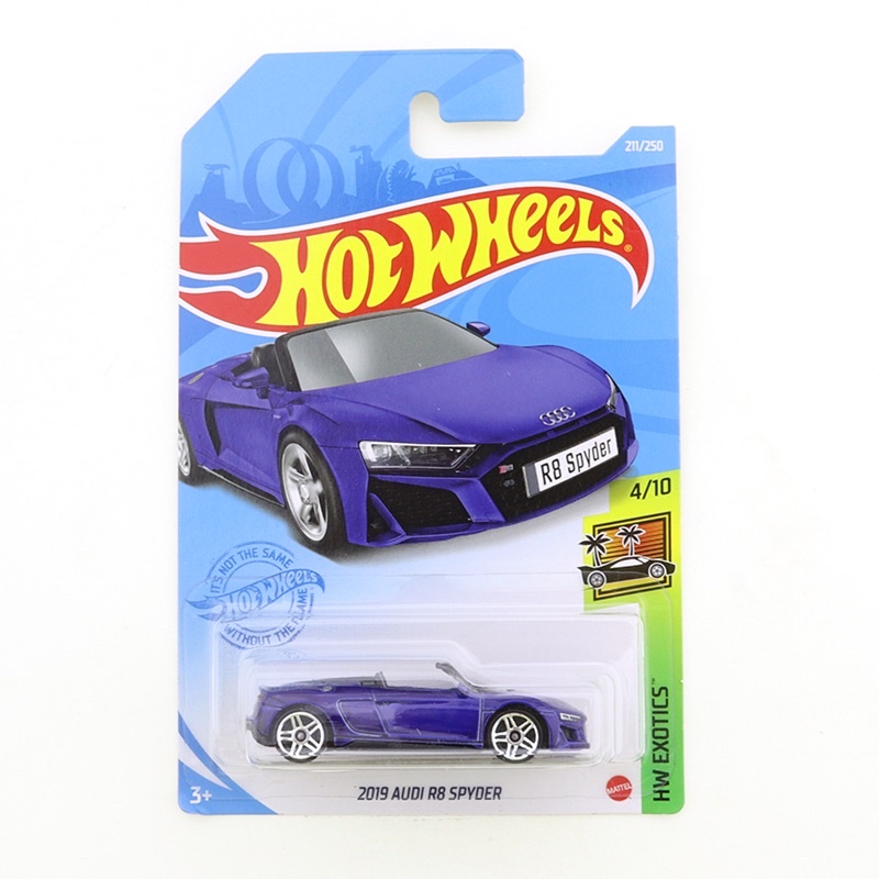 Xe mô hình Hot Wheels 1/64 2019 Audi R8 Spyder (Blue) (new)
