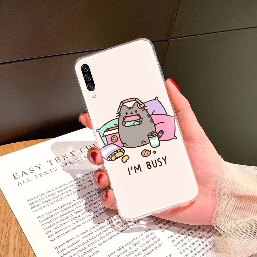 Ốp Điện Thoại Trong Suốt In Hình Mèo Pusheen Ta82 Cho Samsung A04 A04S A14 A23 A34 A54 A52 A72