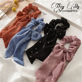 Cột tóc vải nơ scrunchies- Thùy My Accessories