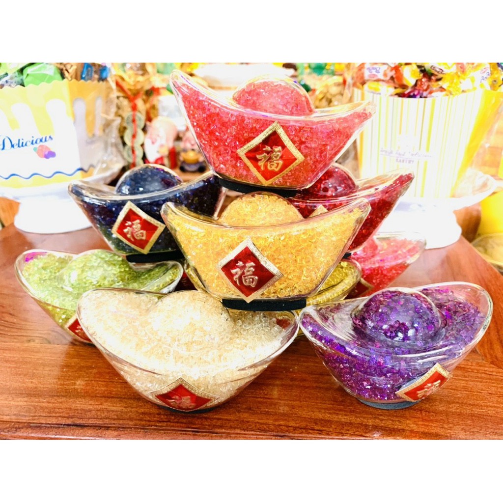 Thỏi vàng Thần Tài Kim Nguyên Bảo phong thủy chiêu tài may mắn tài lộc kích thước lớn 60 x 56 x 110mm