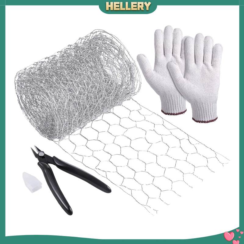 [HELLERY]Galvanized Poultry Mesh Fencing Chicken Wire Net Rabbit Netting