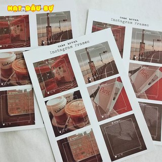 Set 6 Sticker chủ đề Instagram Frames trang trí Bullet Journal - Hạt đậu bự