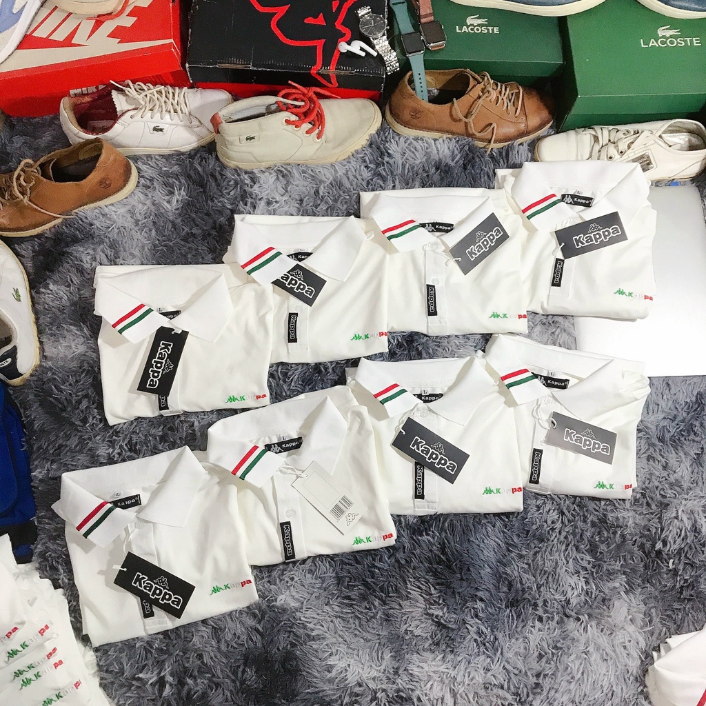 KAPPA Italia áo thun polo nam tay ngắn Vải cá sấu co giãn 4 chiều cao cấp dệt bo vi tính dày dặn form slim fit