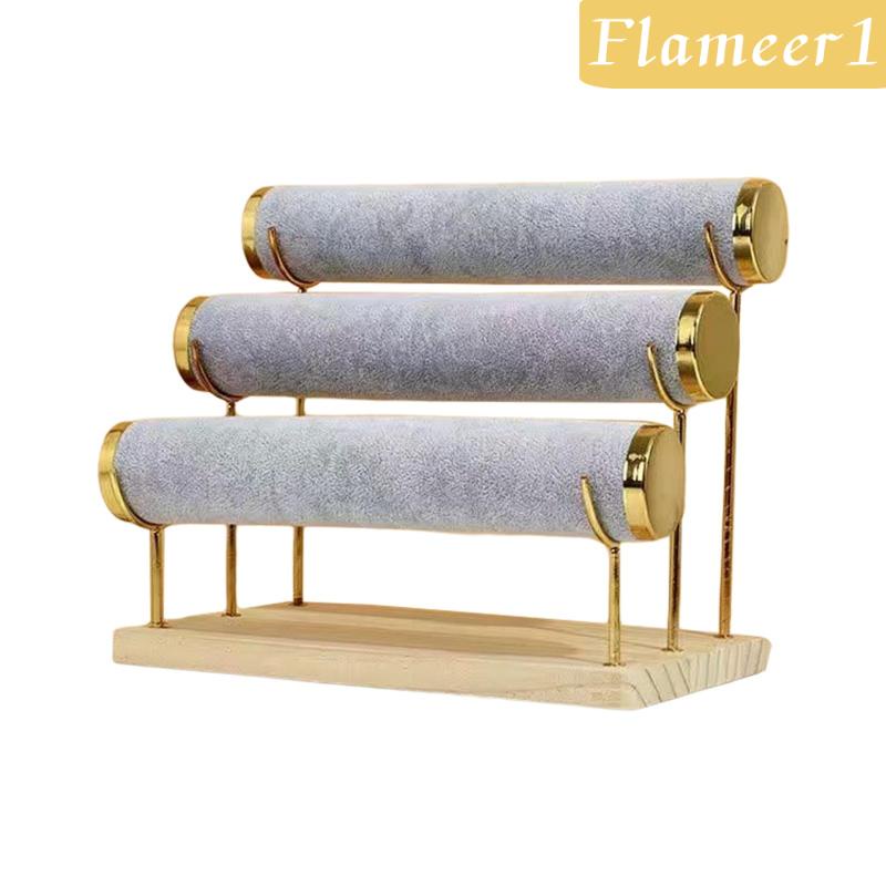 1 [flameer1] Khay 3 Tầng Trưng Bày Trang Sức / Đồng Hồ / Vòng Tay Đếm