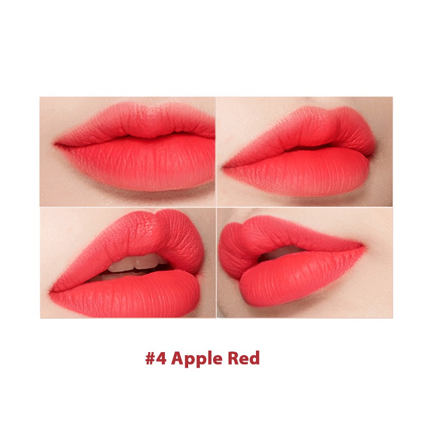 Son Matte bền màu The Rucy Blooming Lipstick 3.5g Màu 4 Apple Red