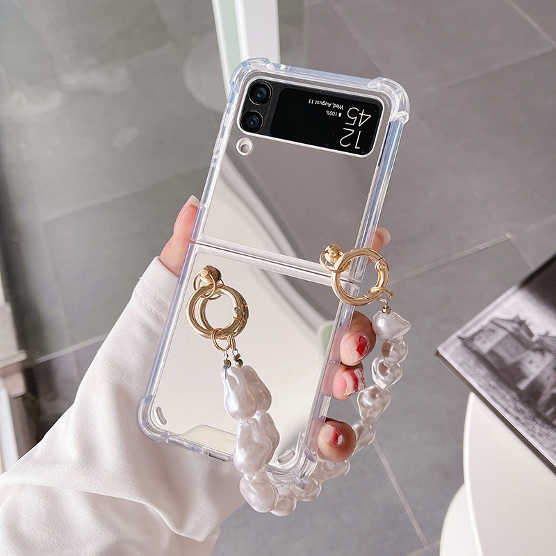 Bao Da Điện Thoại Chống Sốc Dạng Gương Trang Điểm Cho samsung galaxy z flip 5 4 3 flip4 flip3 zflip5 5g Ốp