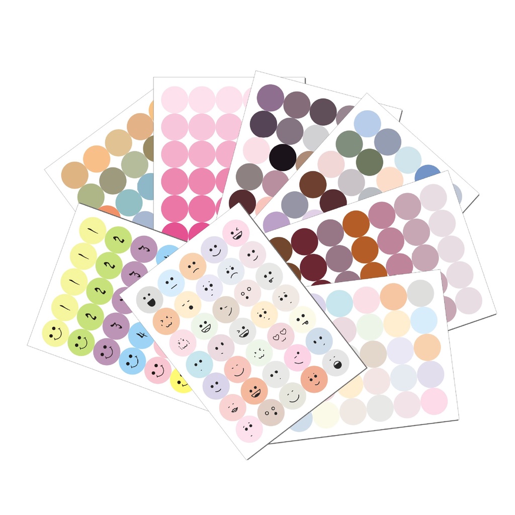 Nhãn dán Sticker hình mặt cười dễ thương để trang trí bảng kế hoạch sổ tay đồ dùng học tập