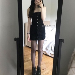 Đầm váy quây ôm body khuy cúc kim loại dọc thân trendy - by Sugargalz