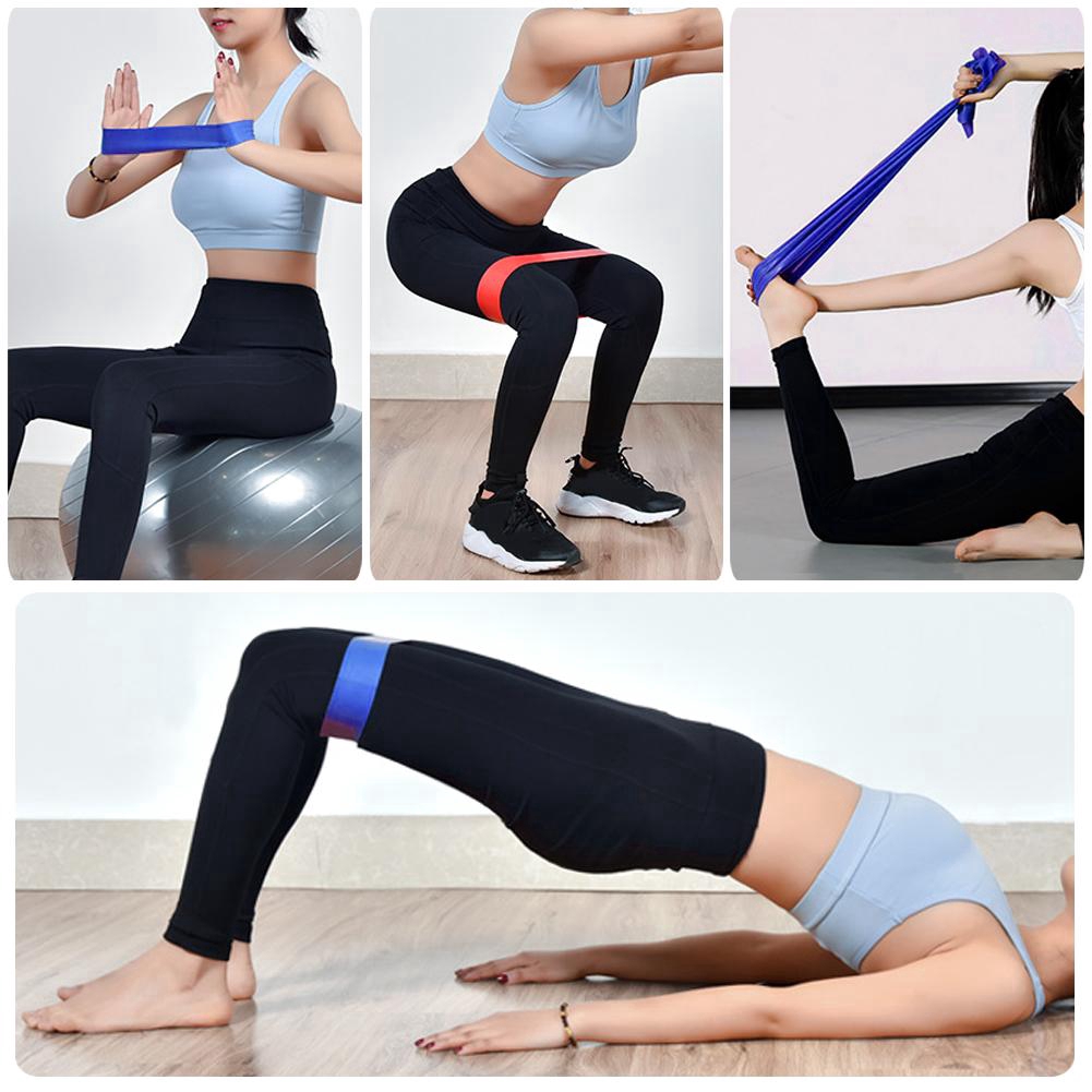 5Pcs/set Resistance Bands Yoga Belts / Pilates Sport Rubber Training Pull  Bands/ Wide Fitness Exercise Legs Band Loop / Strength Resistance Bands / Legs Thigh Glute Butt Squat Workout Exercises / Braided Elastic Band Fitness Equipment