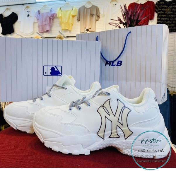 Giày MLB Ny chữ vàng, Giày mlb ny đế độn. size 36-43 [pipistore]