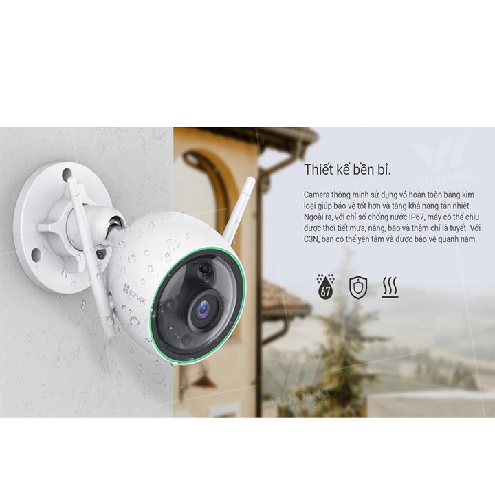 Camera Wifi EZVIZ Ngoài Trời C3N 2.0MP 1080P có màu ban đêm, tích hợp tính năng AI,phát hiện chuyển động -Bảo hành 24TH | BigBuy360 - bigbuy360.vn