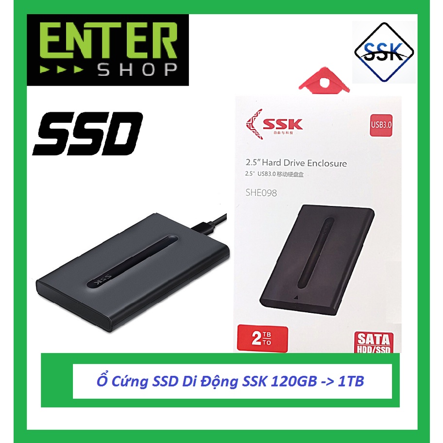 Ổ cứng SSD di động laptop SSK 120GB đến 1TB, bảo hành 3 năm | BigBuy360 - bigbuy360.vn