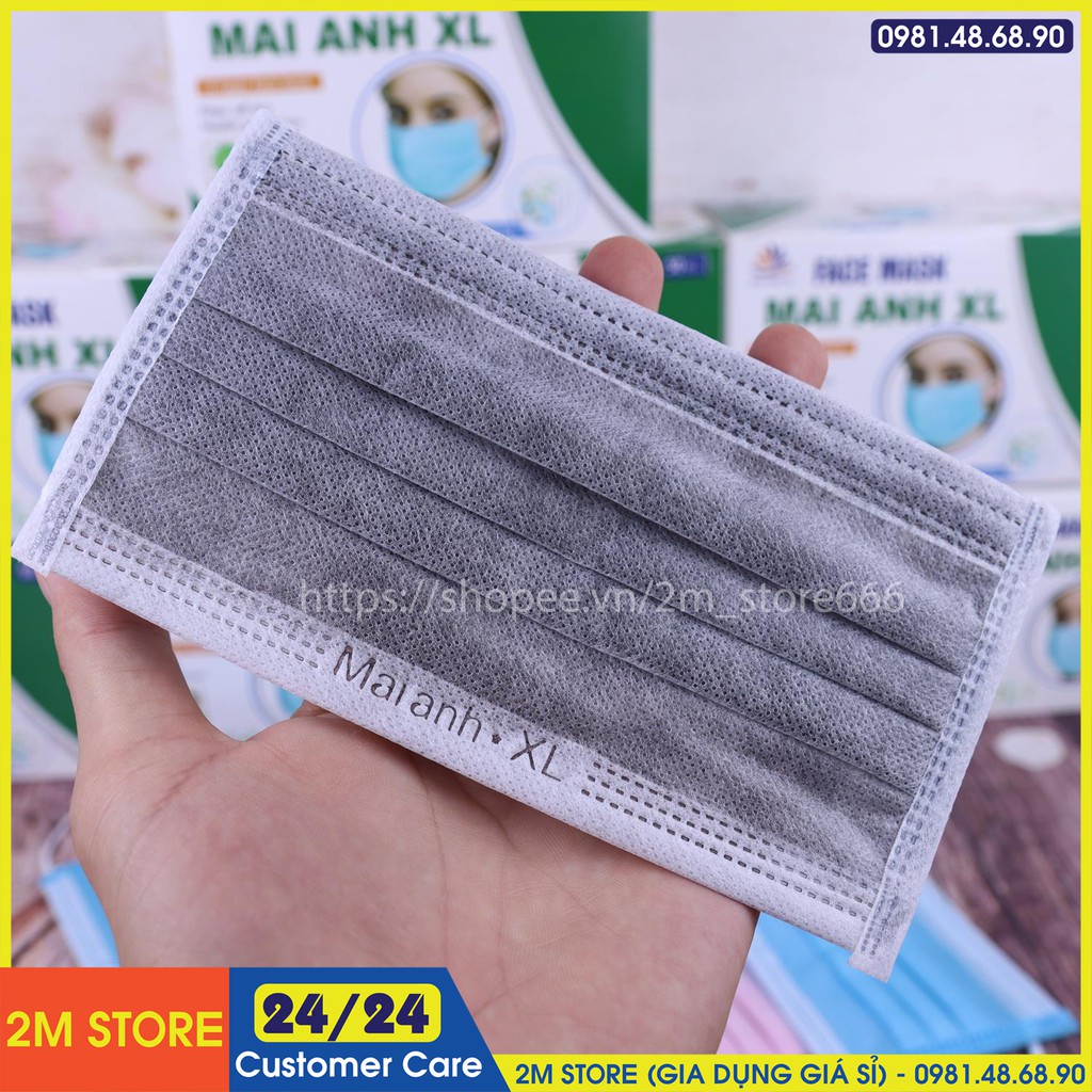 (CHỌN MÀU) Hộp 50 Cái Khẩu Trang Y Tế 4 Lớp Giấy Kháng Khuẩn Dập Logo | BigBuy360 - bigbuy360.vn