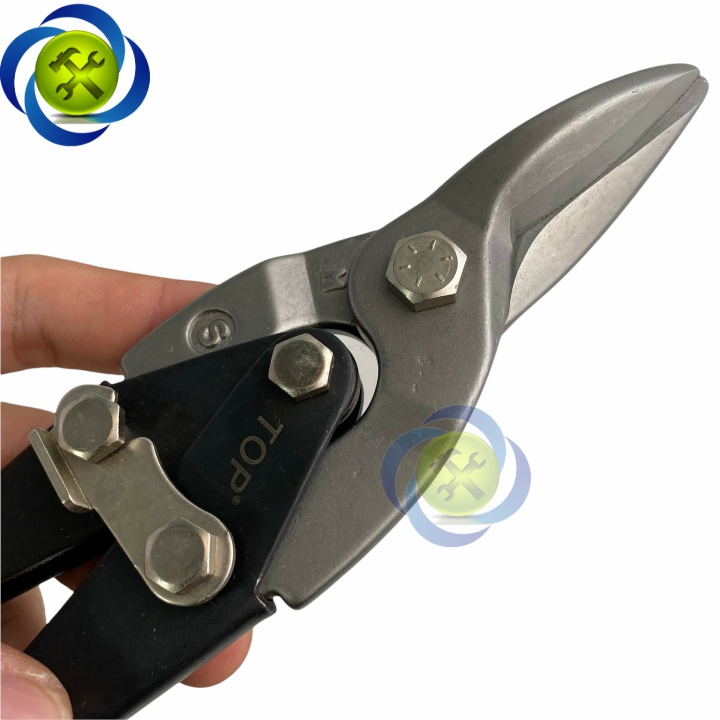 Kéo cắt tôn thẳng Top Gold VNH-001S cán vàng đen