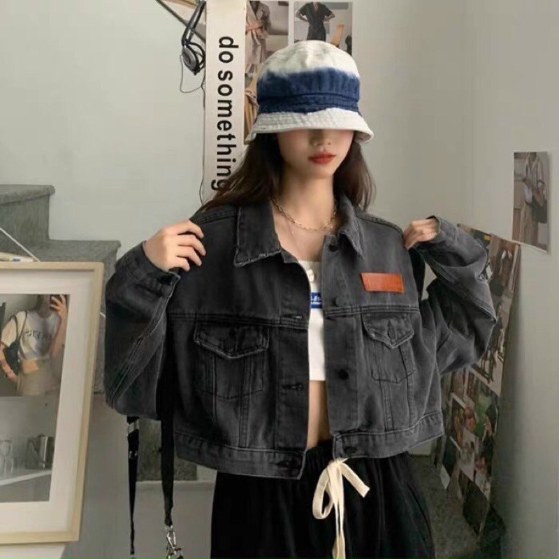 Áo khoác bò croptop hot Ulzzang