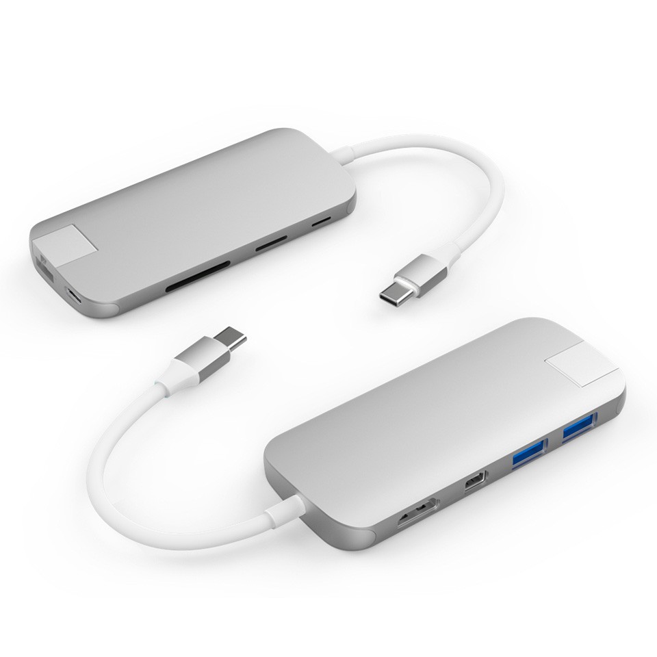 Cổng chuyển HyperDrive Slim 8-in-1 USB-C HUB cho Macbook & Devices - HD247B -