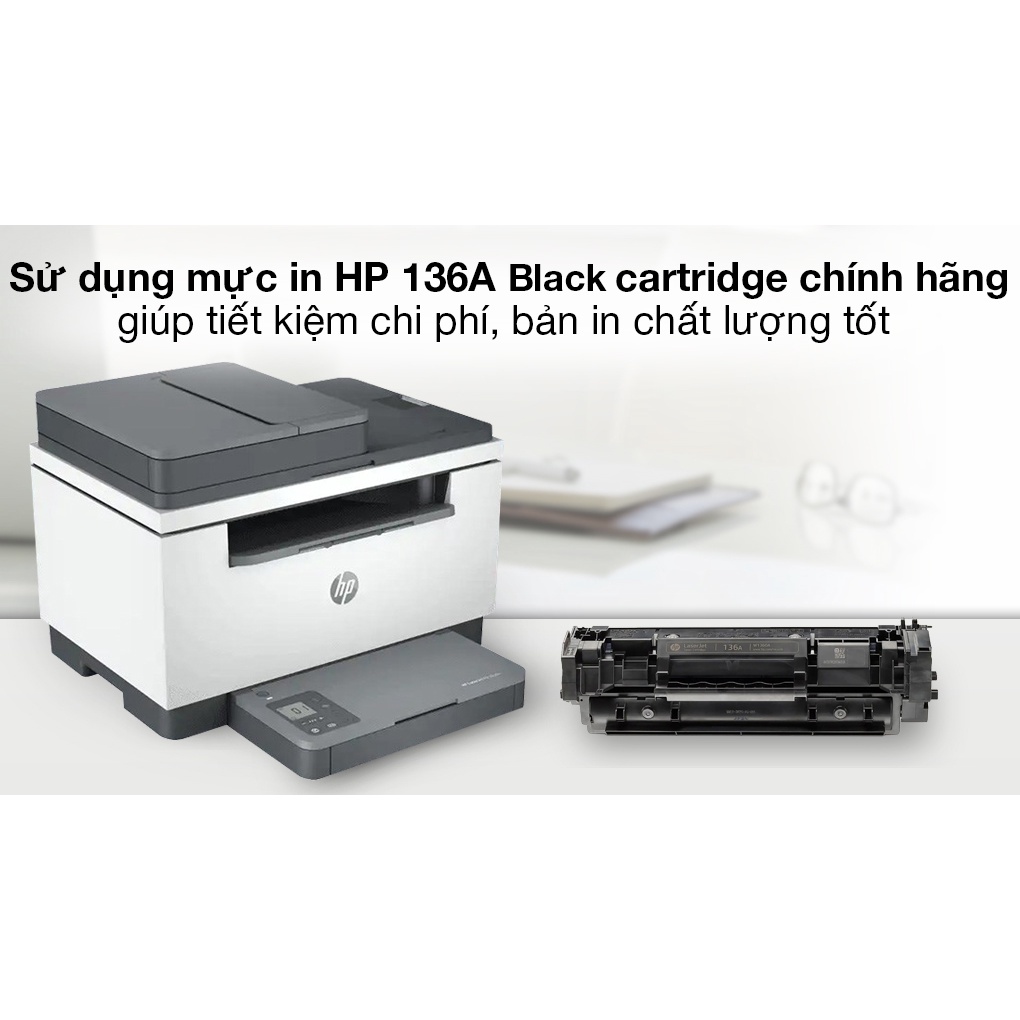 Máy in Laser trắng đen đa năng HP LaserJet 236SDW  in 2 mặt, Scan ADF, có wifi, bảo hành chính hãng 1 năm