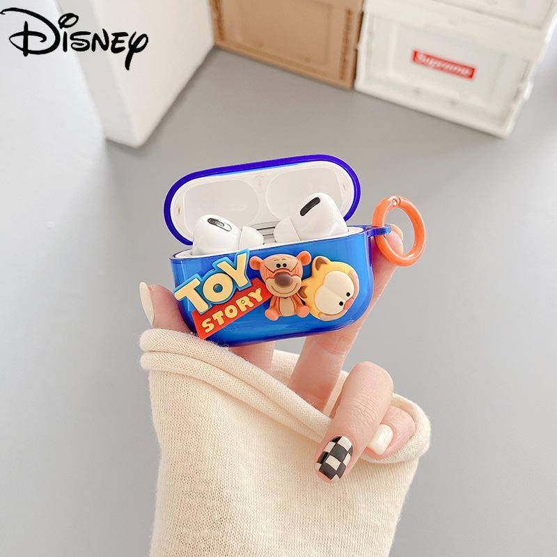 Vỏ bảo vệ hộp sạc tai nghe Bluetooth Airpods1/2 Pro3 hình hổ Disney dễ thương