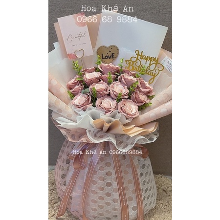 Bó hoa sáp 7 lớp cao cấp 20bông (to gấp 2.5 lần bông thường)