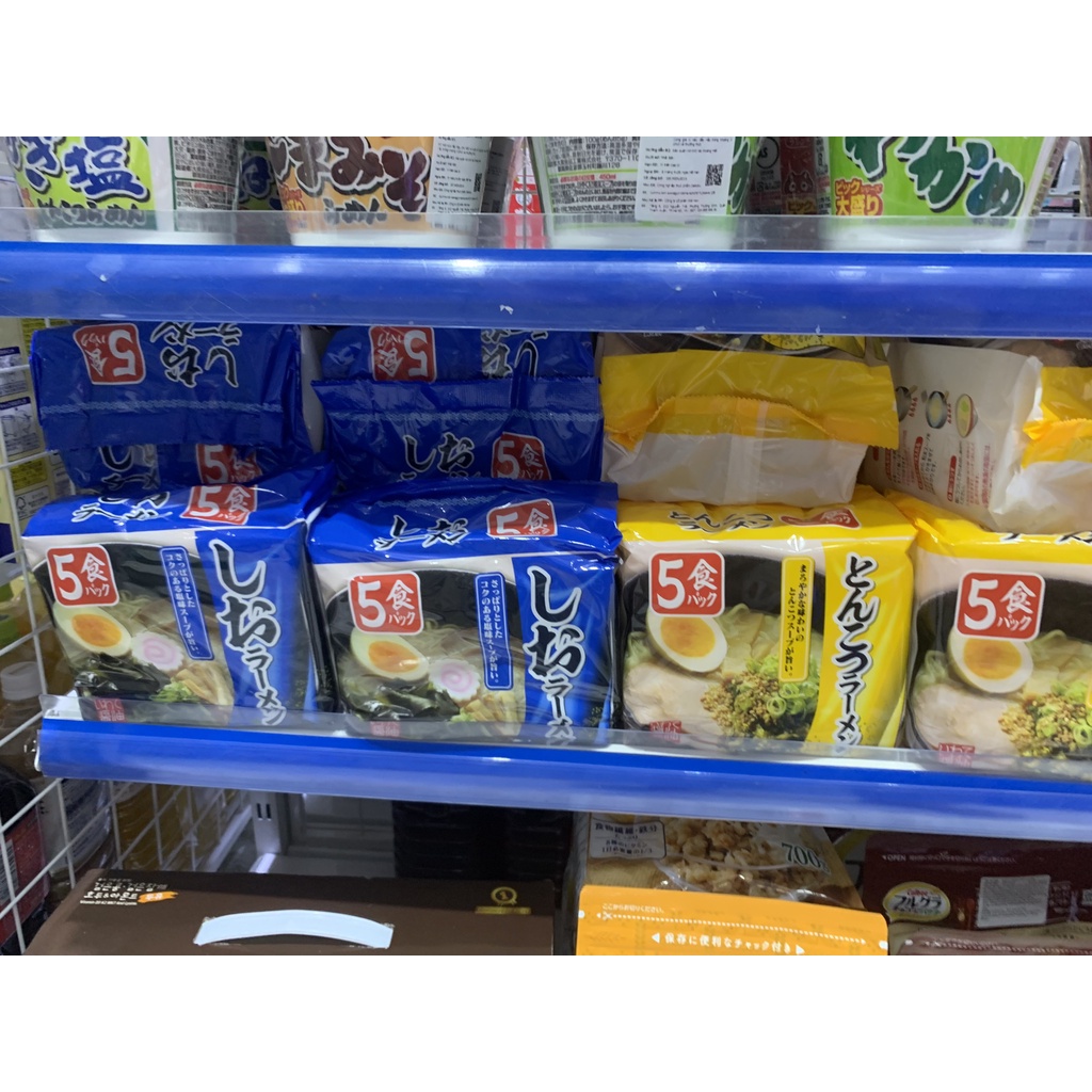 Mì Ramen, mì xào Yakisoba Nhật Bản túi 5 gói nhỏ, vị miso, nước tương, muối, thịt heo