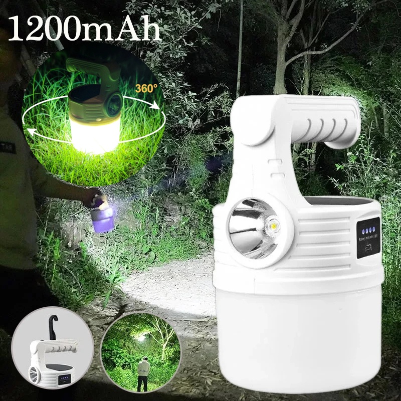 Đèn LED Năng Lượng Mặt Trời Tiết Kiệm Năng Lượng Kèm Tay Cầm Cho Balo Du Lịch