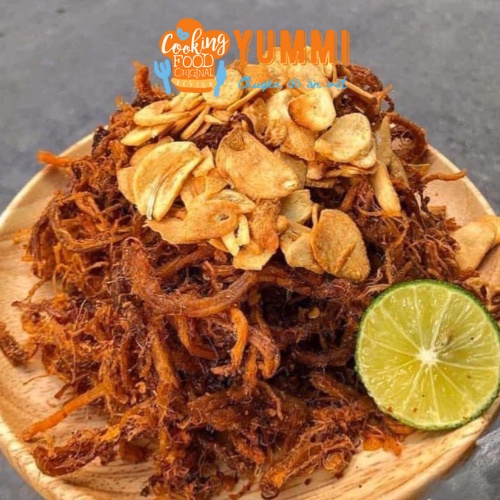 Khô heo cháy tỏi loại 1 thơm ngon đặc biệt chuẩn vị truyền thống 500G - Yummi store