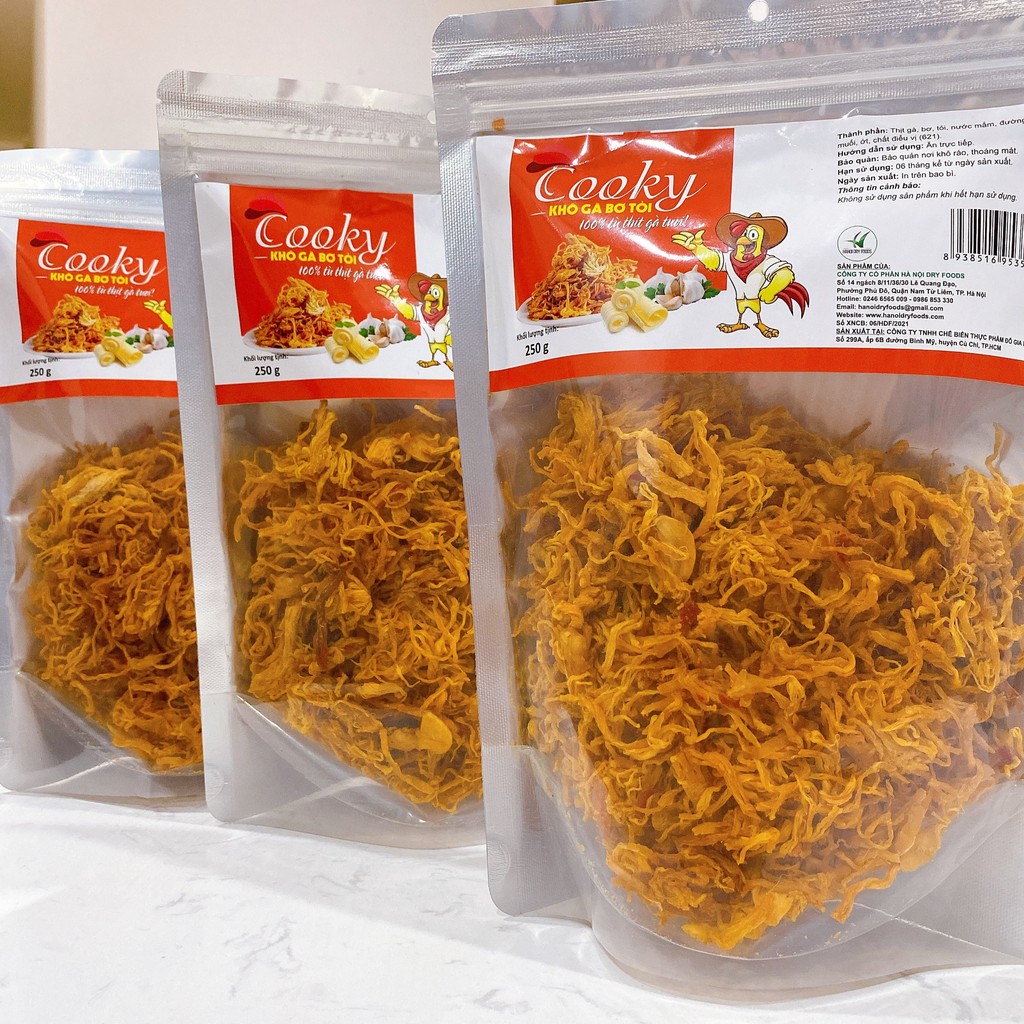 [Khô gà bơ tỏi ăn vặt Rẻ Vô Địch] Khô gà bơ tỏi Cooky 50g ngon rẻ - Khô gà lá chanh | BigBuy360 - bigbuy360.vn