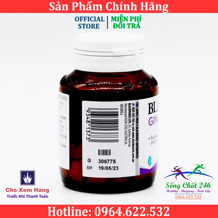 Viên Uống Hoạt Huyết Hỗ Trợ Chức Năng Não Blackmores Ginkgo Brahmi Của Úc