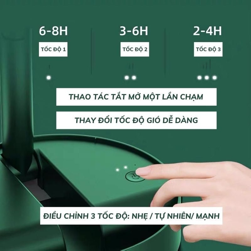 Quạt Tích Điện Mini 3 Chế Độ Gió Dung Lượng Pin Lớn 2000mah Vận Hành Êm Các Bộ Phân Tháo Rời Vệ Sinh Dễ Dàng Kho Sỉ