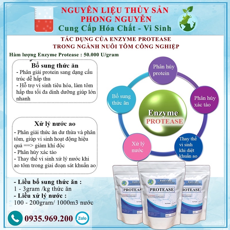 500gram- Enzyme protease - enzyme hàng nguyên liệu #Enzyme nguyên liệu 500gram