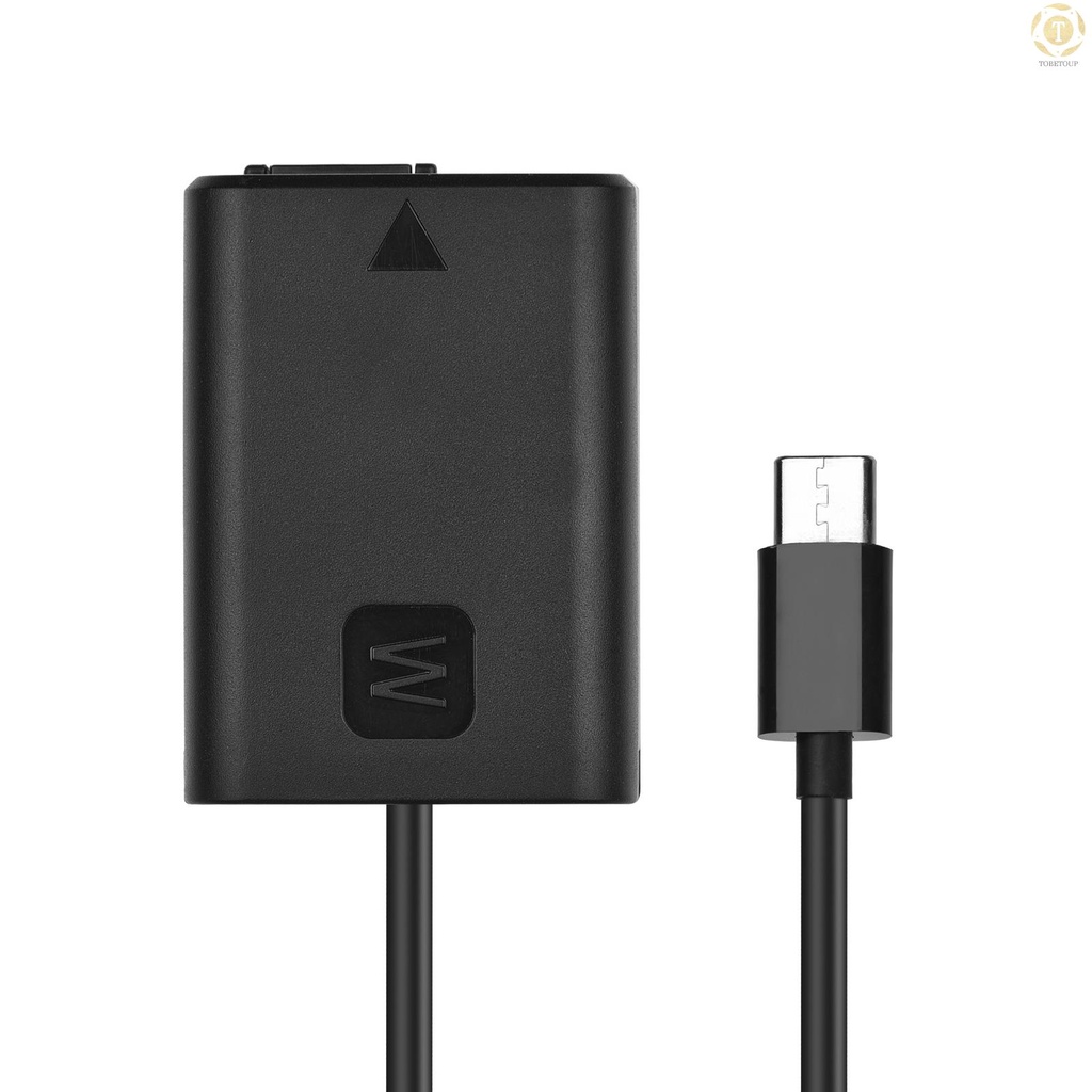 Delivery within 12 hours】Andoer DC Coupler Dummy Battery and USB-C Type-C AC Converter Power Adapter Cable for NP-FW50 Battery Replacement for Sony Alpha A6500 A6400 A6300 A7 A7II A7RII A7SII A7S A7S2 A7R A7R2 A55 A5100 RX10 Cameras