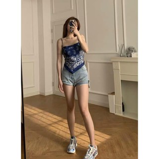 Áo Hai Dây Lụa Cổ Tim Sexy