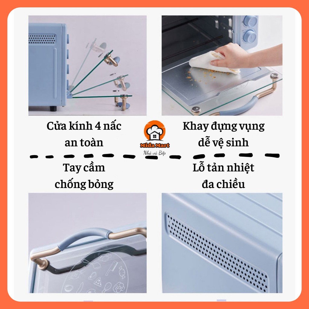 🔥 LÒ NƯỚNG ĐA CHỨC NĂNG BEAR 20L CHÍNH HÃNG DKX-C20D1 BẢO HÀNH 6 THÁNG 🔥
