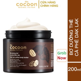 Bơ dưỡng thể cà phê đắk lắk cocoon 200ml thuần chay