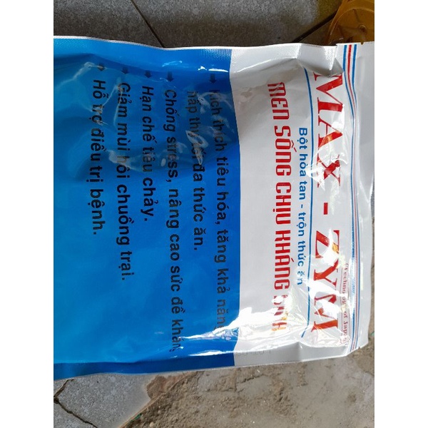 Men tiêu hóa, men sống chịu khang sính, max zym chong lợn, khỏe mạnh hồng hào mượt lông, nhanh xuat chuog gà chó meo vit