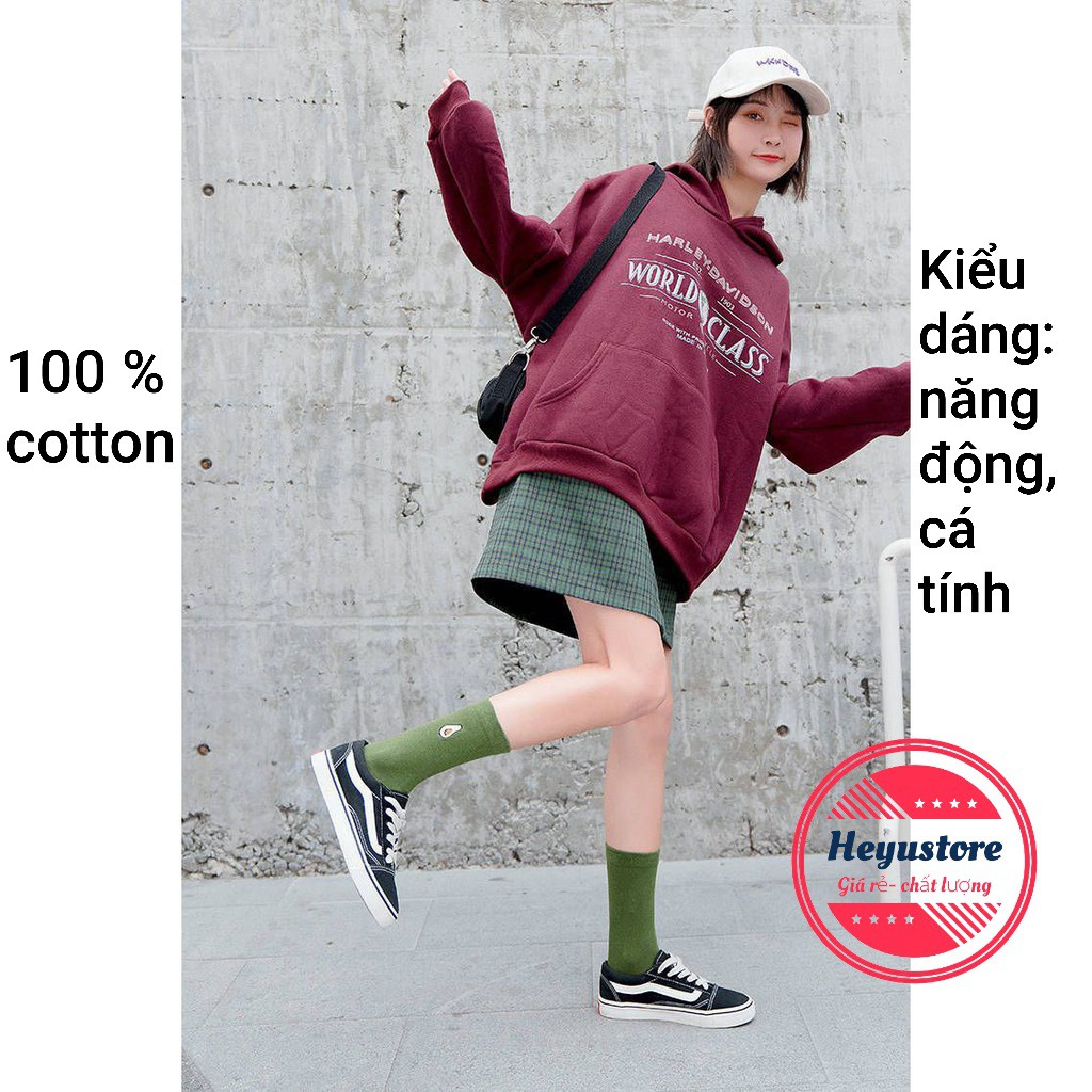 [Tất unisex nhún Cổ Cao] Vớ nam nữ Nhún Ulzzang Cổ Cao Phong Cách Hàn Quốc Hình trái cây