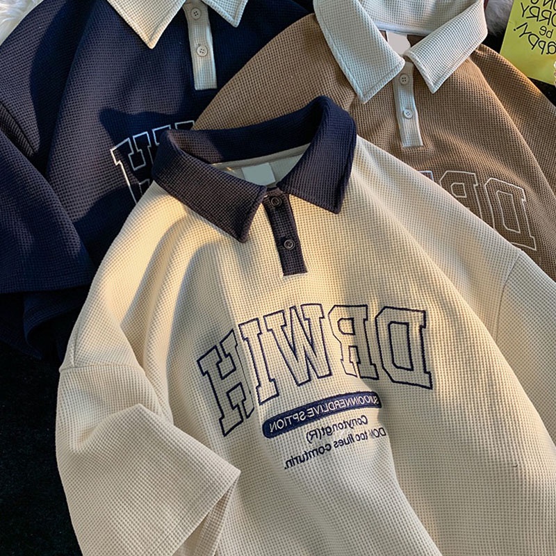 Áo polo IELGY ngắn tay thêu họa tiết thời trang cho nữ