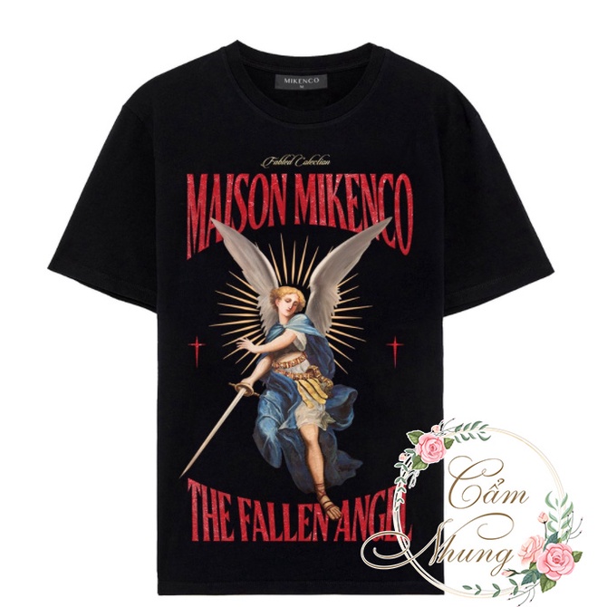 Áo Thun Tay Lỡ MIKENCO Thiên thần Fallen Angel CAMNHUNG Áo Thun Nam Nữ Unisex Hot Hit