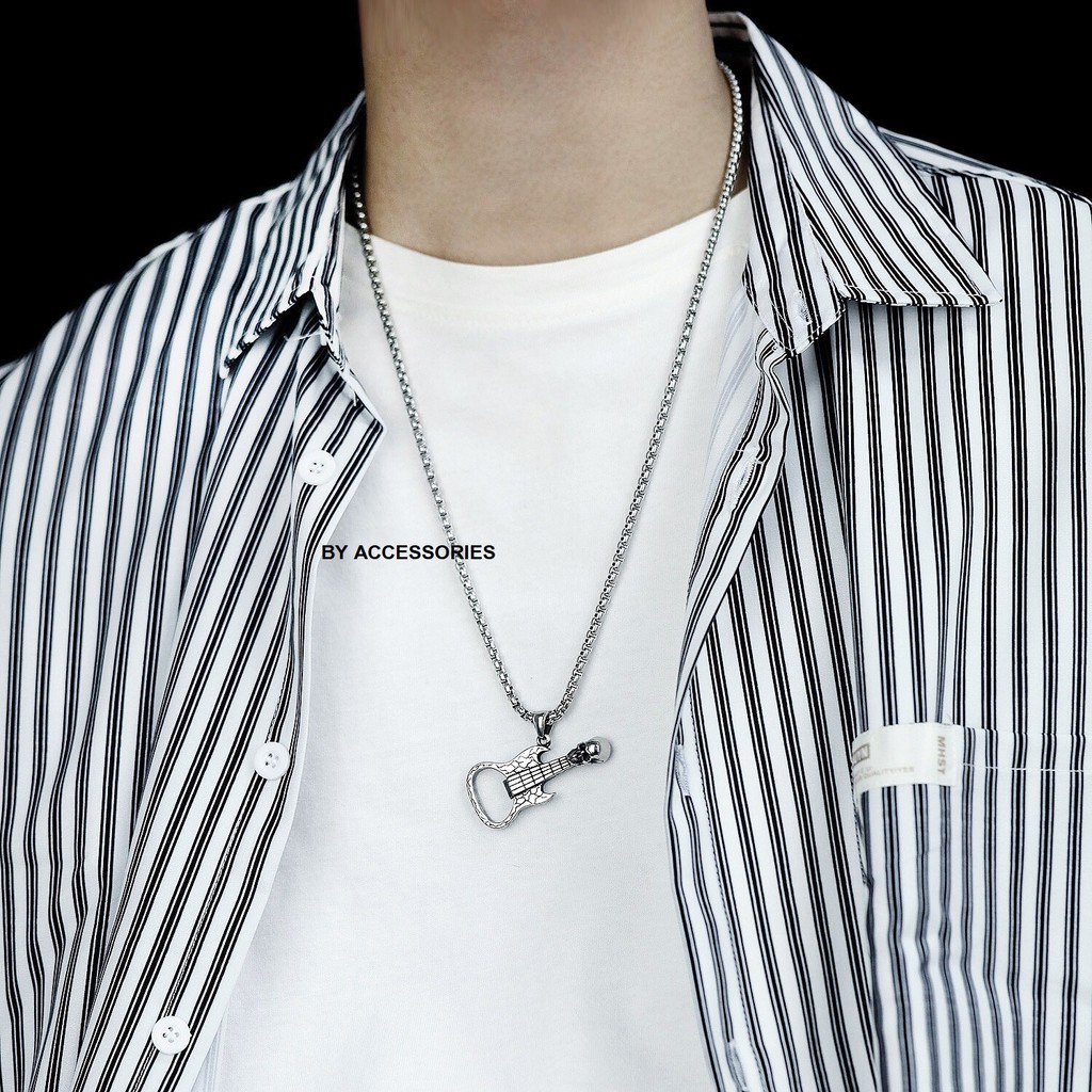 Dây chuyền titan đàn guitar không gỉ