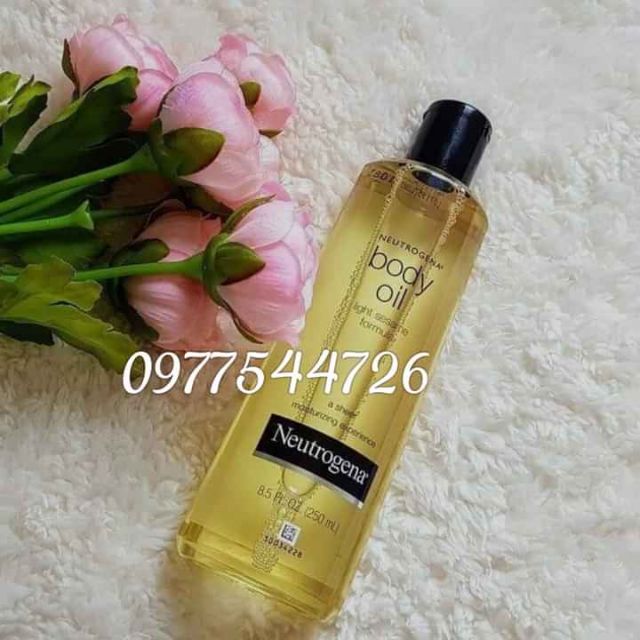 Dầu dưỡng thể neutrogena body oil light sesame formula