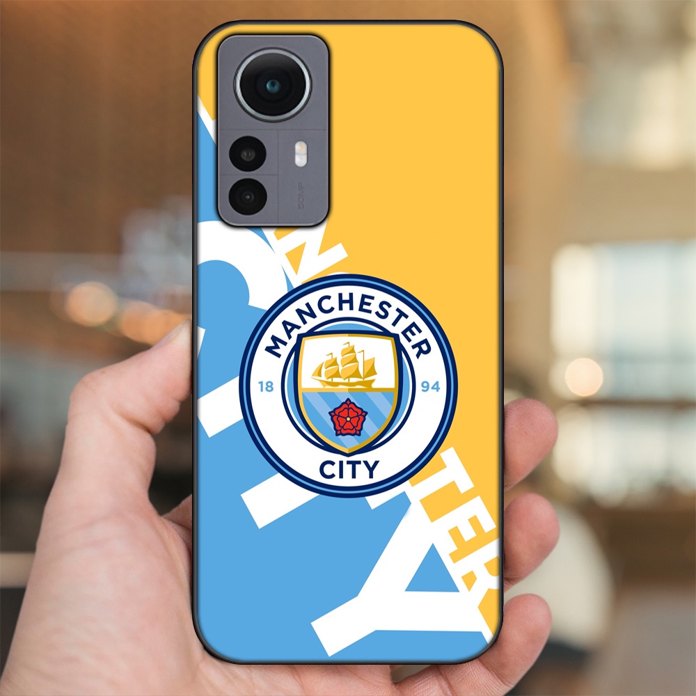 Ốp lưng Xiaomi 12 viền đen in hình Manchester City MC