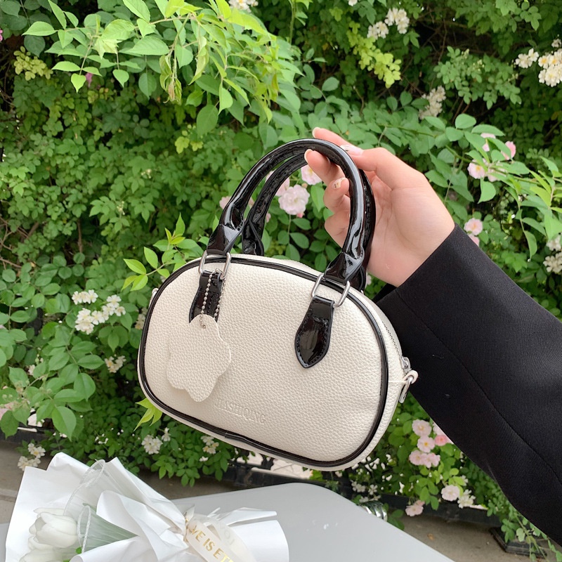 Túi đeo chéo JASMIN NOIR da PU phối mặt tuathời trang cho nữ