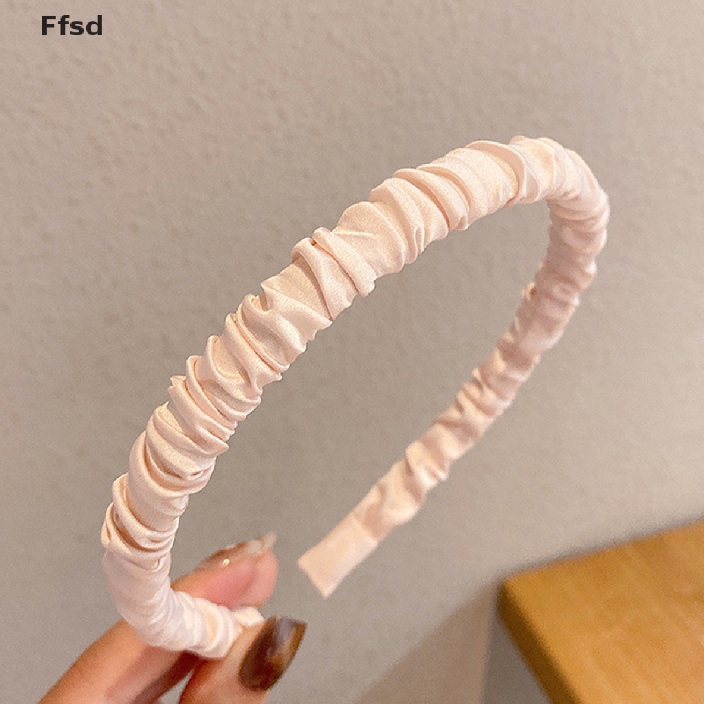 {Ffsd} Băng Đô Xếp Ly Mềm Mại Cá Nhân Thời Trang Thường Ngày Cho Nữ * Bán Chạy