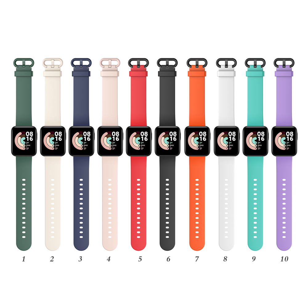 Dây đeo thay thế bằng silicone màu trơn dành cho đồng hồ thông minh Xiaomi Mi Watch Lite