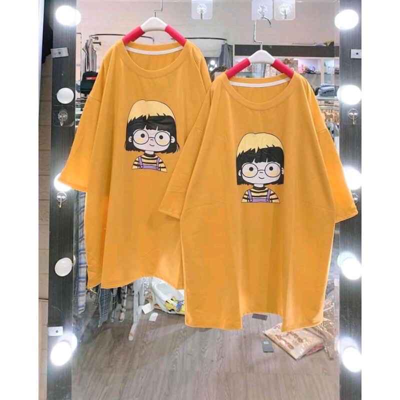 [ Rẻ Vô Địch ] Áo Cotton Tay Lỡ Dáng Rộng Unisex---Cô Gái