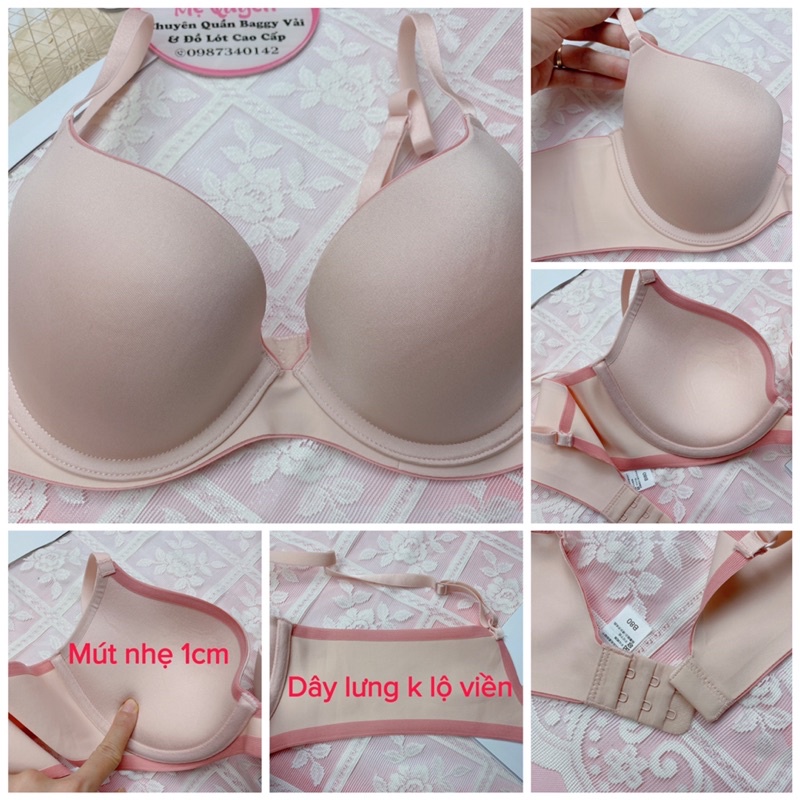 Áo lót xuất dư quả trơn nâng ngực, mút liền mỏng 1cm chống xệ dành cho form ngực to- HÀNG CAO CẤP
