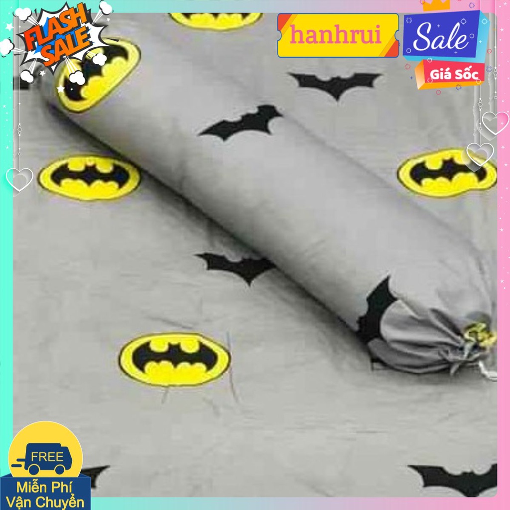 Vỏ gối ôm cotton poly 30x100cm mẫu siêu nhân