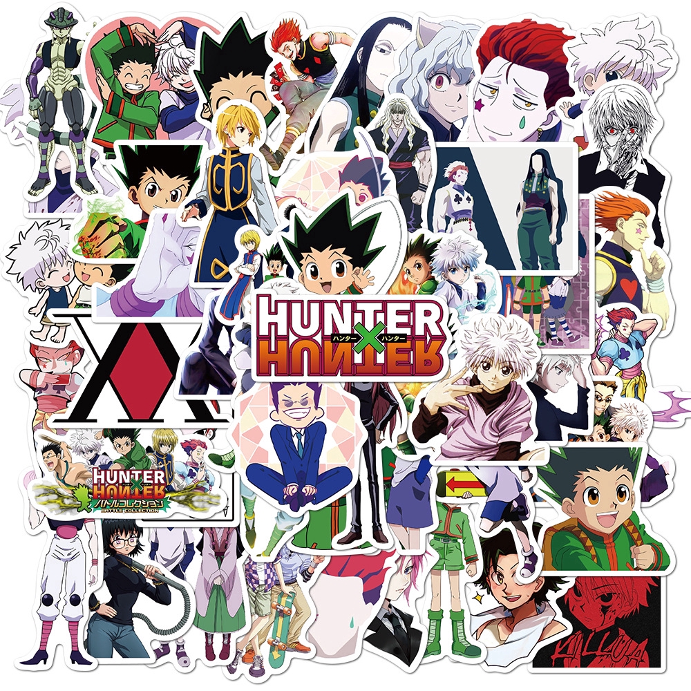 50pcs HUNTER x HUNTER Cartoon Stickers Waterproof Suitcase Laptop Japanese Anime Sticker