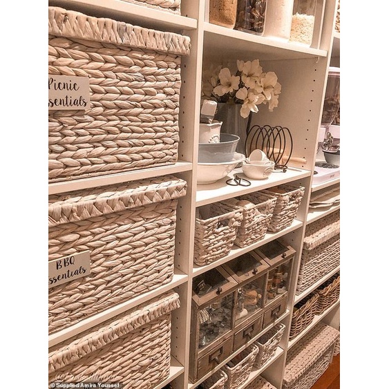 Khay lục bình decor & đựng các loại vật dụng , sắp xếp nhà cửa, giỏ cói đựng đa năng, hộp đựng quần áo