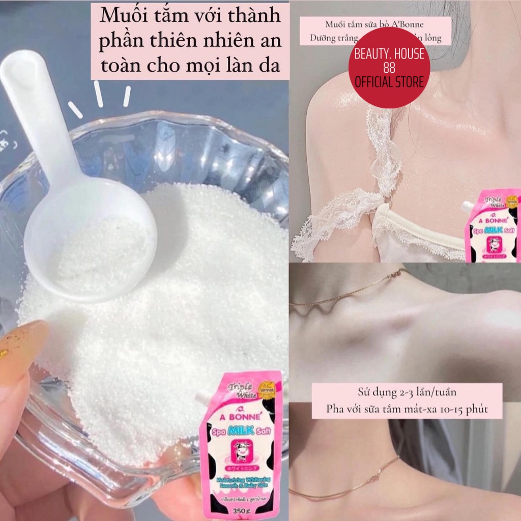 Muối Tắm Sữa Bò Tẩy Tế Bào Chết A Bonne Spa Milk Salt Thái Lan 350gr